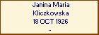 Janina Maria Kliczkowska