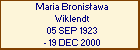 Maria Bronisawa Wiklendt